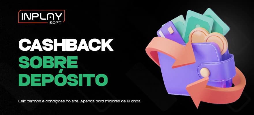 Cashback sobre DEPÓSITO - Ganhe até R$100 de volta